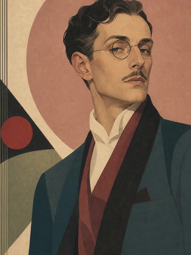 Стилизованный ар-деко портрет лектора Григорий Нестеров — стилизованный редакторский аватар, не фотореалистичный портрет конкретного человека